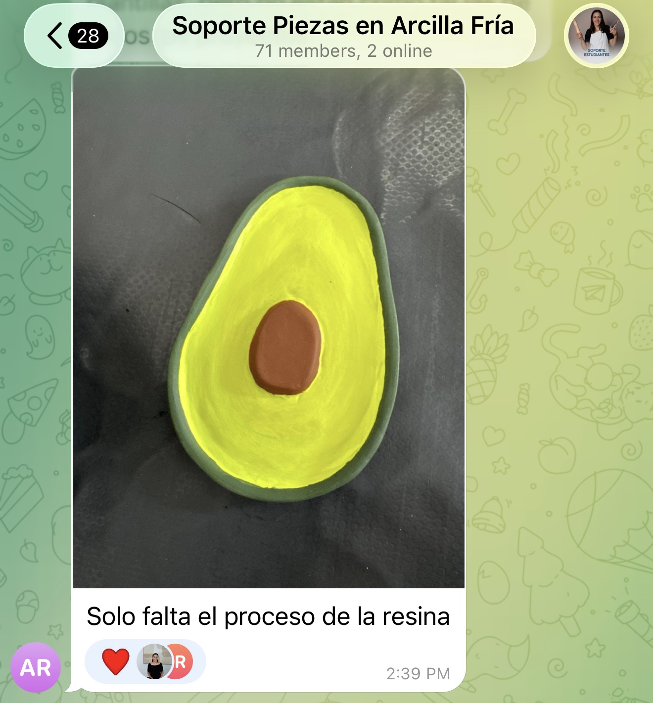 Creación artesanal en arcilla fría