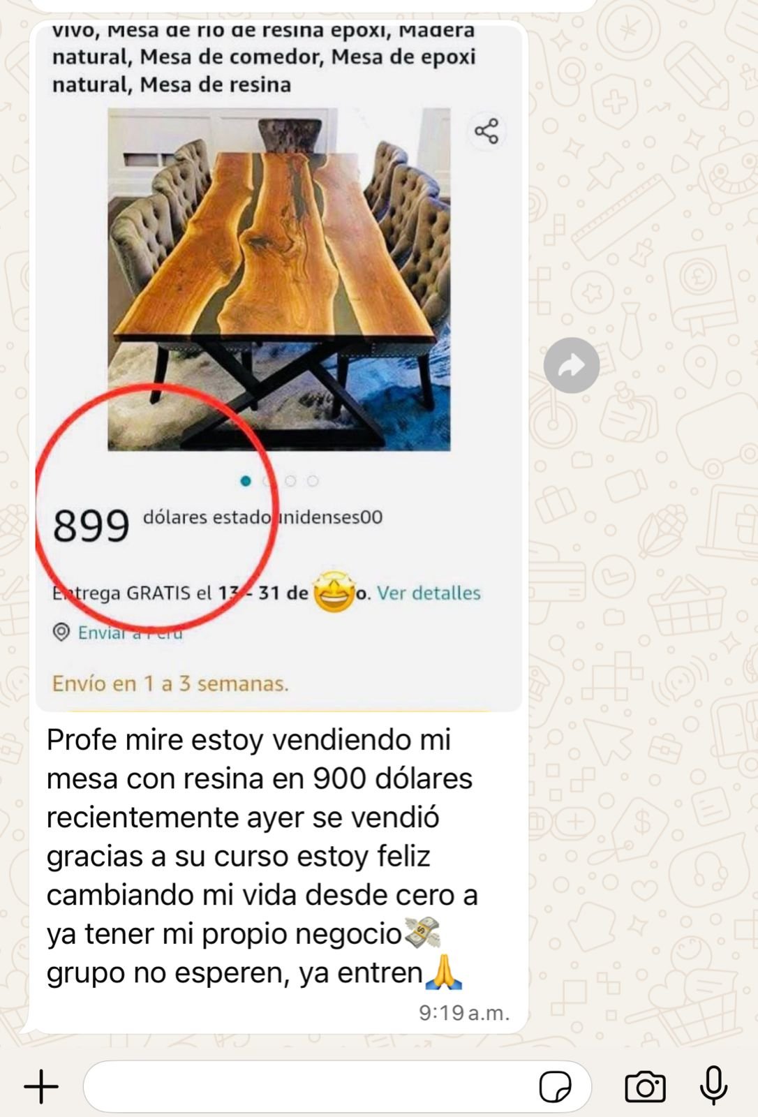 Testimonio de alumno